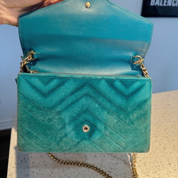 Gucci dyonisus mini-wallet with gold chain - velvet - Picture 4 of 5